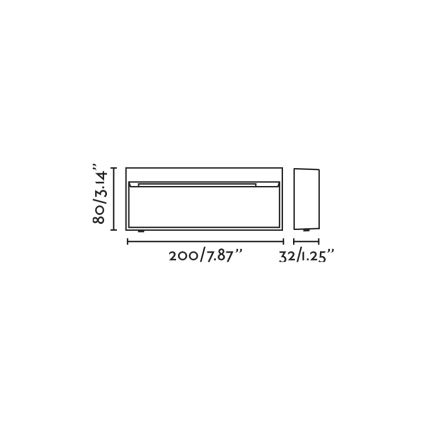 FARO 71966 - LED svetiljka za stepenište DUNE LED/6W/230V 2200/2700/3200/4000K IP65 antracitna, pravougaona
