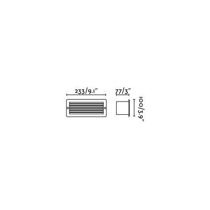 FARO 72095 - LED spoljašnja ugradna svetiljka STRIPE-1 LED/5W/230V IP54