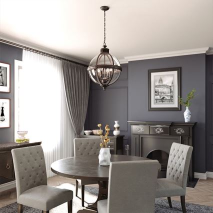 Feiss - Luster na lancu ADAMS 4xE14/60W/230V bronzan