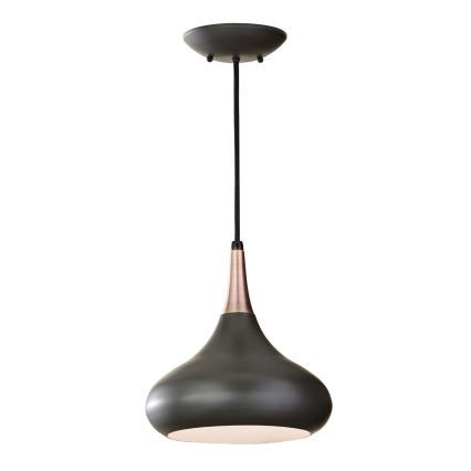 Feiss - Luster na sajli BESO 1xE27/60W/230V prečnik 25,4 cm crna/bakrena