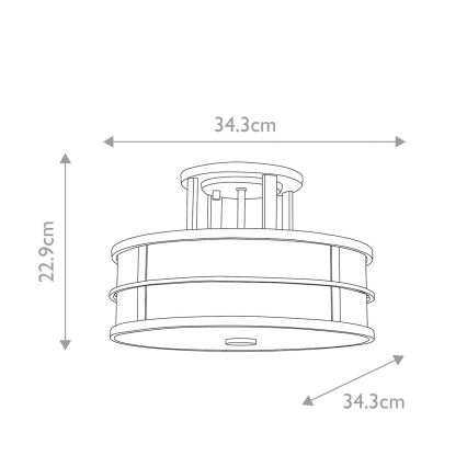 Feiss - Plafonski luster FUSION 3xE27/40W/230V