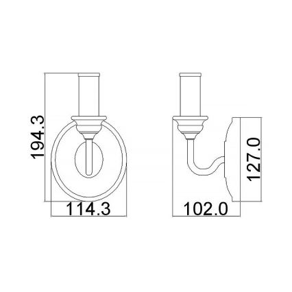 Feiss - Zidno svetlo HARTSVILLE 1xE14/40W/230V bež/braon
