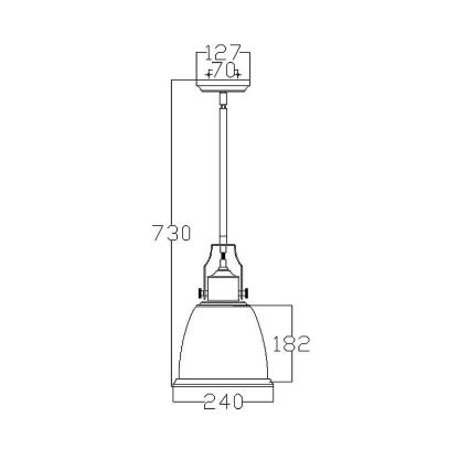 Feiss - Luster na šipci HOBSON 1xE27/60W/230V bronzan