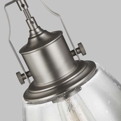 Feiss - Luster na šipci HOBSON 1xE27/60W/230V srebran