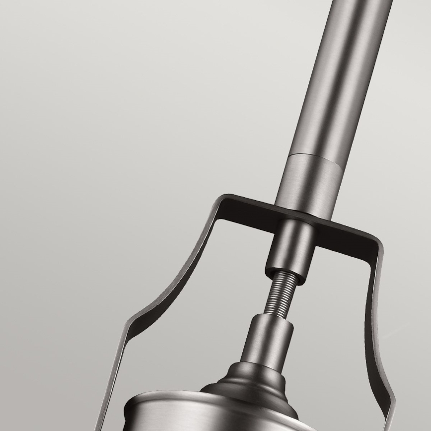 Feiss - Luster na šipci HOBSON 1xE27/60W/230V srebran