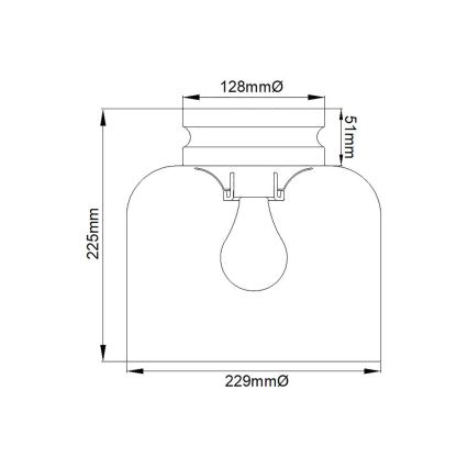 Feiss - Plafonjera HOUNSLOW 1xE27/60W/230V sjajni hrom