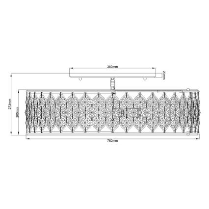Feiss - Plafonsko svetlo LUCIA 6xE27/60W/230V