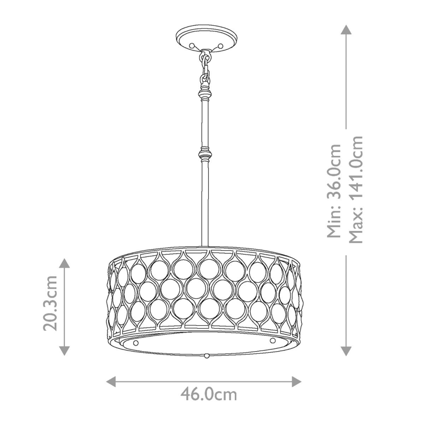 Feiss - Luster na šipci LUCIA 3xE27/60W/230V