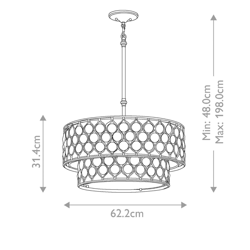 Feiss - Luster na šipci LUCIA 6xE27/60W/230V
