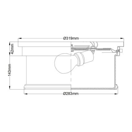 Feiss - Plafonsko svetlo za kupatilo PAYNE 2xE27/60W/230V IP44 matni hrom