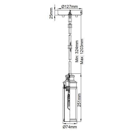 Feiss - LED kupatilski luster na šipci PAYNE 1xG9/3W/230V IP44
