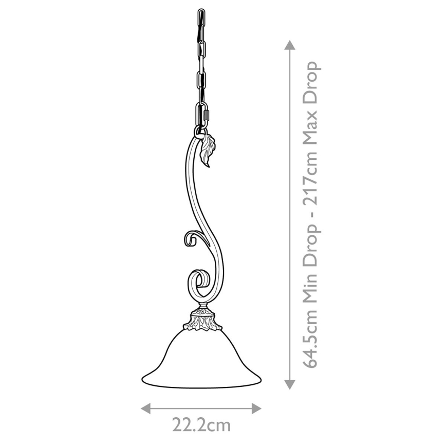 Feiss - Luster na lancu SONOMA VALLEY 1xE27/60W/230V