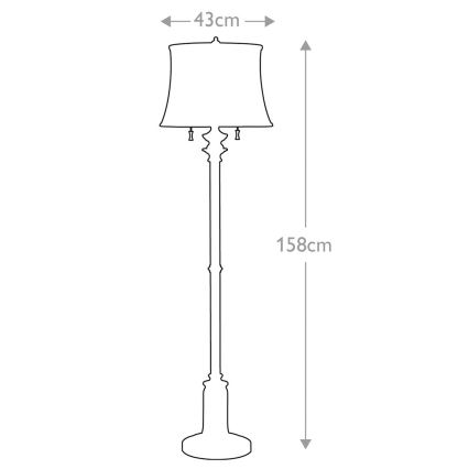 Feiss - Podna lampa STATEROOM 2xE27/60W/230V mesing