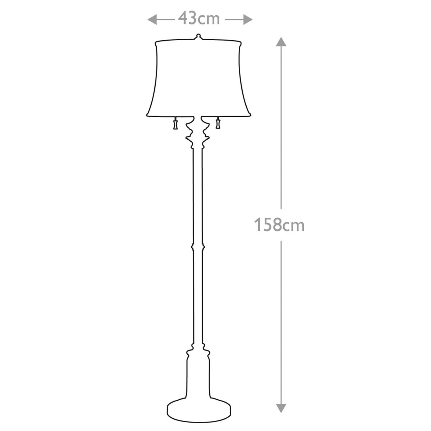 Feiss - Podna lampa STATEROOM 2xE27/60W/230V mesing