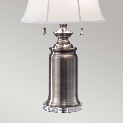 Feiss - Stona lampa STATEROOM 2xE27/60W/230V srebrna