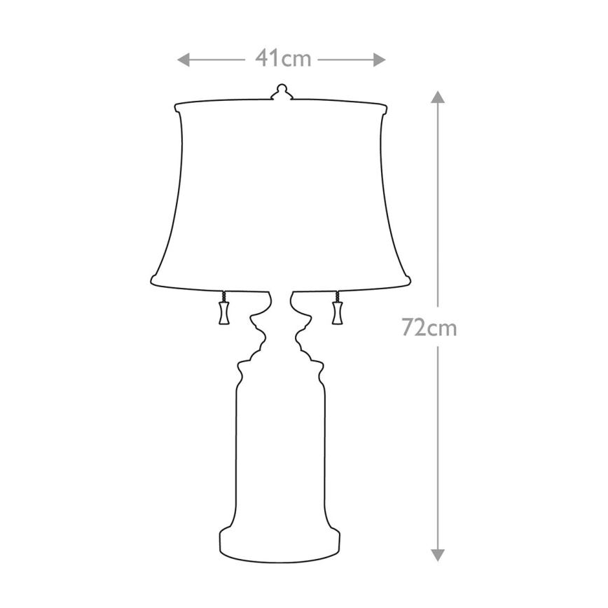 Feiss - Stona lampa STATEROOM 2xE27/60W/230V mesing