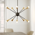 Feiss - LED luster na štapu JAX 10xG9/3W/230V crna/zlatna