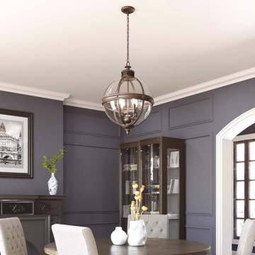 Feiss - Luster na lancu ADAMS 4xE14/60W/230V bronzan