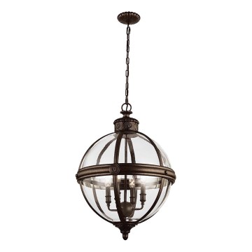 Feiss - Luster na lancu ADAMS 4xE14/60W/230V bronzan
