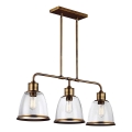 Feiss - Luster na štapu HOBSON 3xE27/60W/230V bronzan
