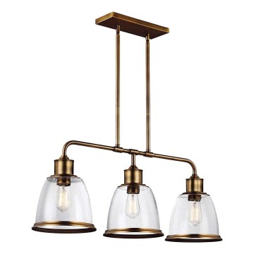 Feiss - Luster na štapu HOBSON 3xE27/60W/230V bronzan