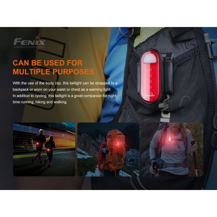 Fenix BC05RV20 - LED punjiva svetiljka za bicikl, USB, IP66, 15 lm, 120 h