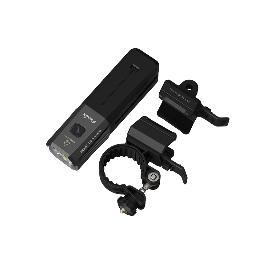 Fenix BC22R - LED prigušiva punjiva biciklistička svetiljka LED/USB 3400 mAh IP66 1400 lm 41 h crna