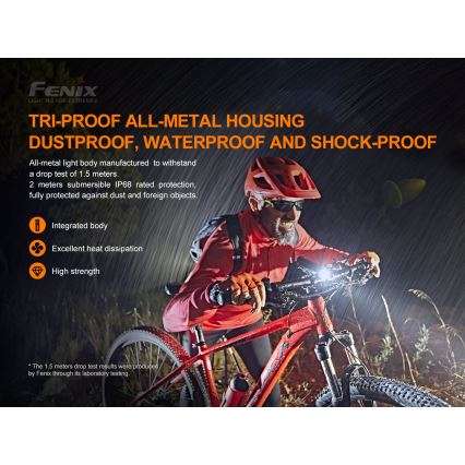 Fenix BC26R - LED punjivo svetlo za bicikl LED/USB IP68 1600 lm 65 h