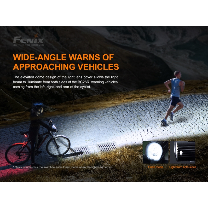 Fenix BC26R - LED punjivo svetlo za bicikl LED/USB IP68 1600 lm 65 h