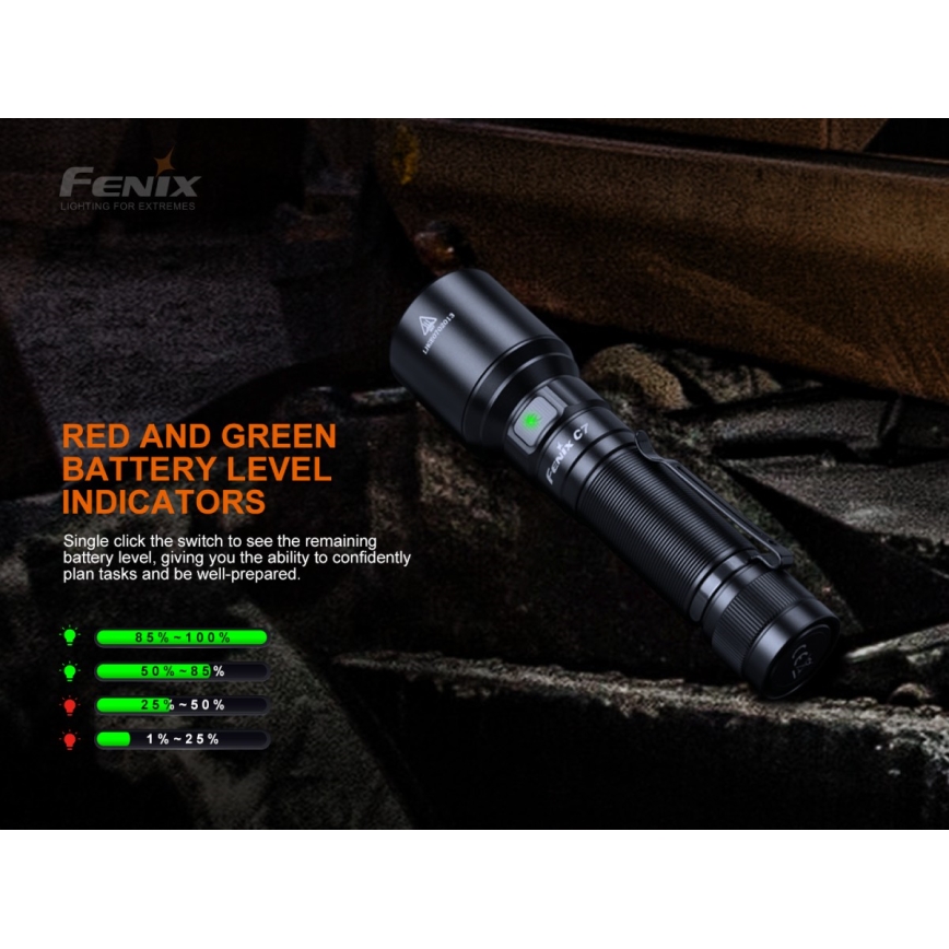 Fenix C7 - prigušiva punjiva baterijska lampa LED/1x21700 IP68 3000 lm 68 h