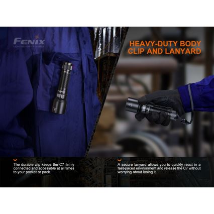 Fenix C7 - prigušiva punjiva baterijska lampa LED/1x21700 IP68 3000 lm 68 h