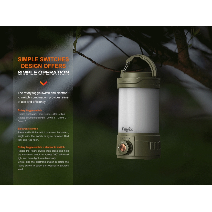 Fenix CL26RPROCAM - LED prigušiva prenosna punjiva lampa LED/USB IP66 650 lm 408 h 5000 mAh siva