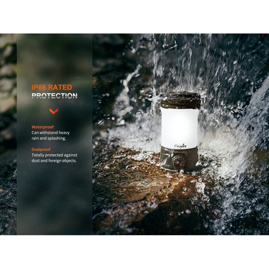 Fenix CL26RPROCAM - LED prigušiva prenosna punjiva lampa LED/USB IP66 650 lm 408 h 5000 mAh siva