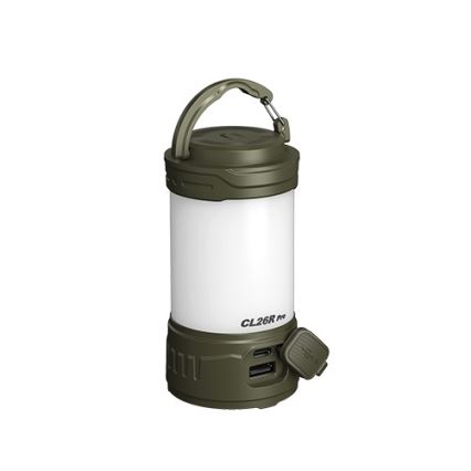 Fenix CL26RPROOLI - LED prenosiva punjiva lampa sa prigušiva funkcijom, LED/USB, IP66, 650 lm, 408 h, 5000 mAh, zelena