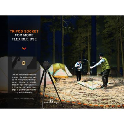 Fenix CL28R - LED reflektor sa prigušiva funkcijom i powerbankom, punjiv, LED/USB, IP66, 2000 lm, 360 h, 10000 mAh