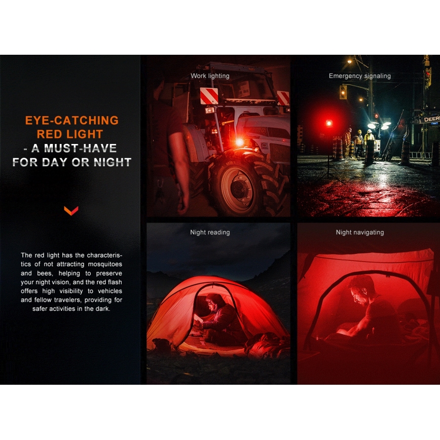 Fenix CL28R - LED reflektor sa prigušiva funkcijom i powerbankom, punjiv, LED/USB, IP66, 2000 lm, 360 h, 10000 mAh