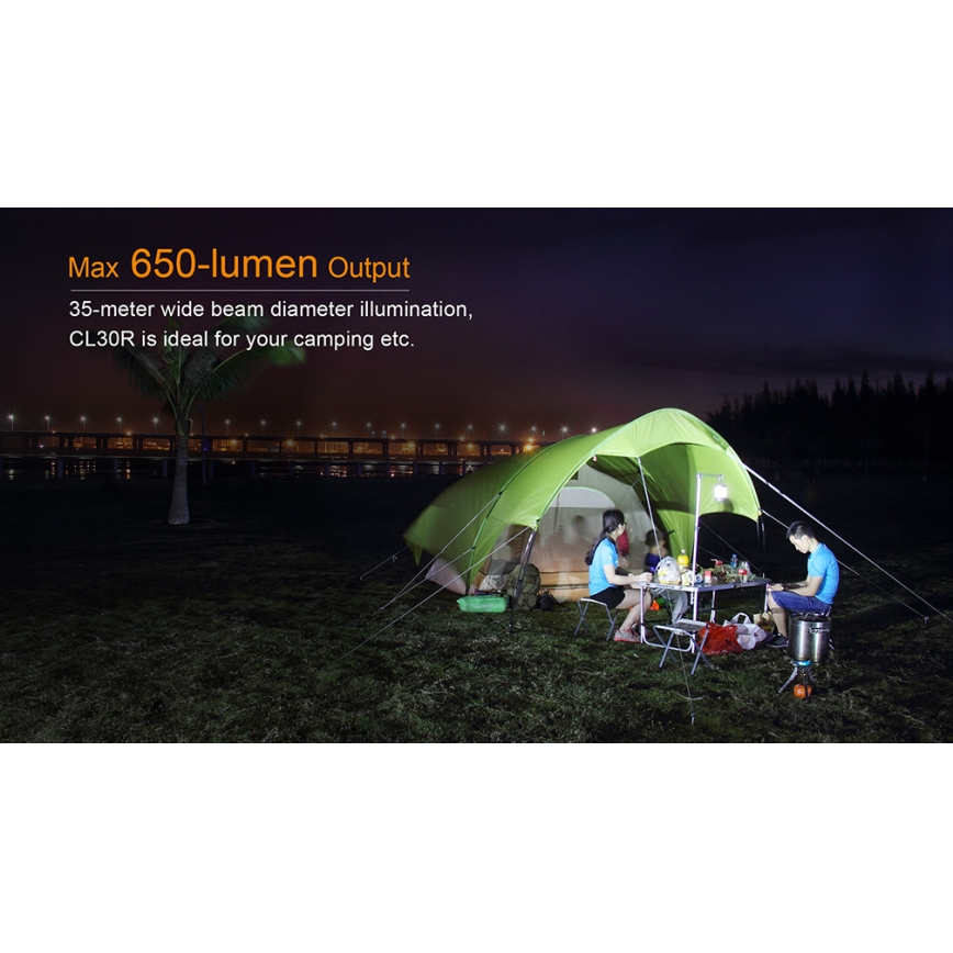 Fenix CL30R - LED prenosna punjiva lampa LED/USB/6xCR123A IPX7 650 lm 300 h 2600 mAh