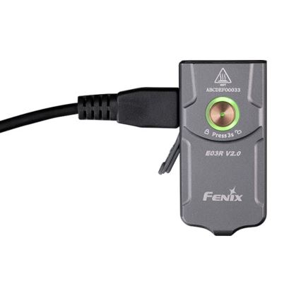 Fenix E03RV20GREY - Punjiva LED baterijska lampa LED/USB IP66 500 lm 30 h 400 mAh