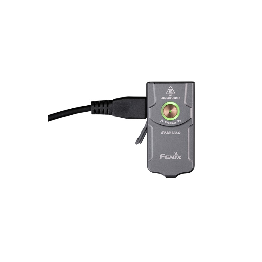 Fenix E03RV20GREY - Punjiva LED baterijska lampa LED/USB IP66 500 lm 30 h 400 mAh