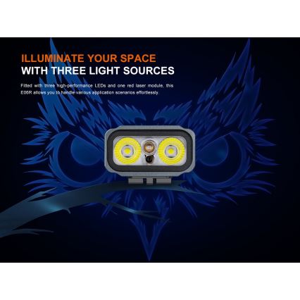 Fenix E06RGRY - LED prigušiva punjiva ručna baterijska lampa UV LED/USB IP66 700 lm 60 h 750 mAh siva