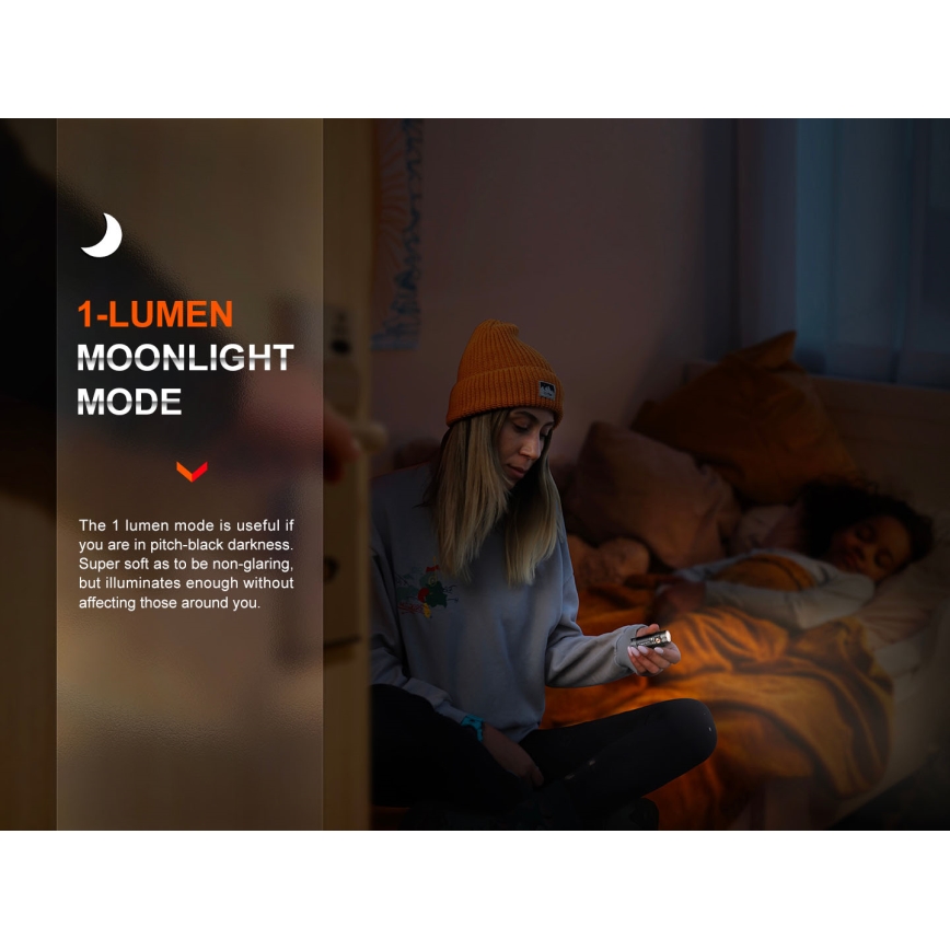 Fenix E18RV20800 - LED prigušiva punjiva baterijska lampa LED/USB/1xCR123A 800 mAh IP68 1200 lm 200 h crna