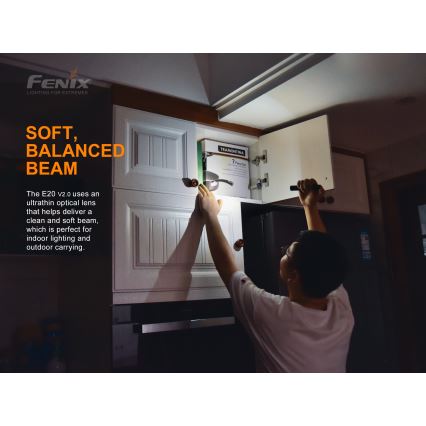 Fenix E20V20 - LED baterijska lampa LED/2xAA IP68 350 lm 200 h