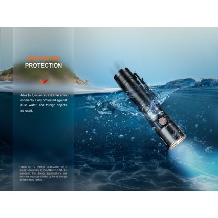 Fenix E28RV20 - prigušiva punjiva LED ručna lampa LED/USB/2xCR123A IP68 1700 lm 260 h 3400 mAh