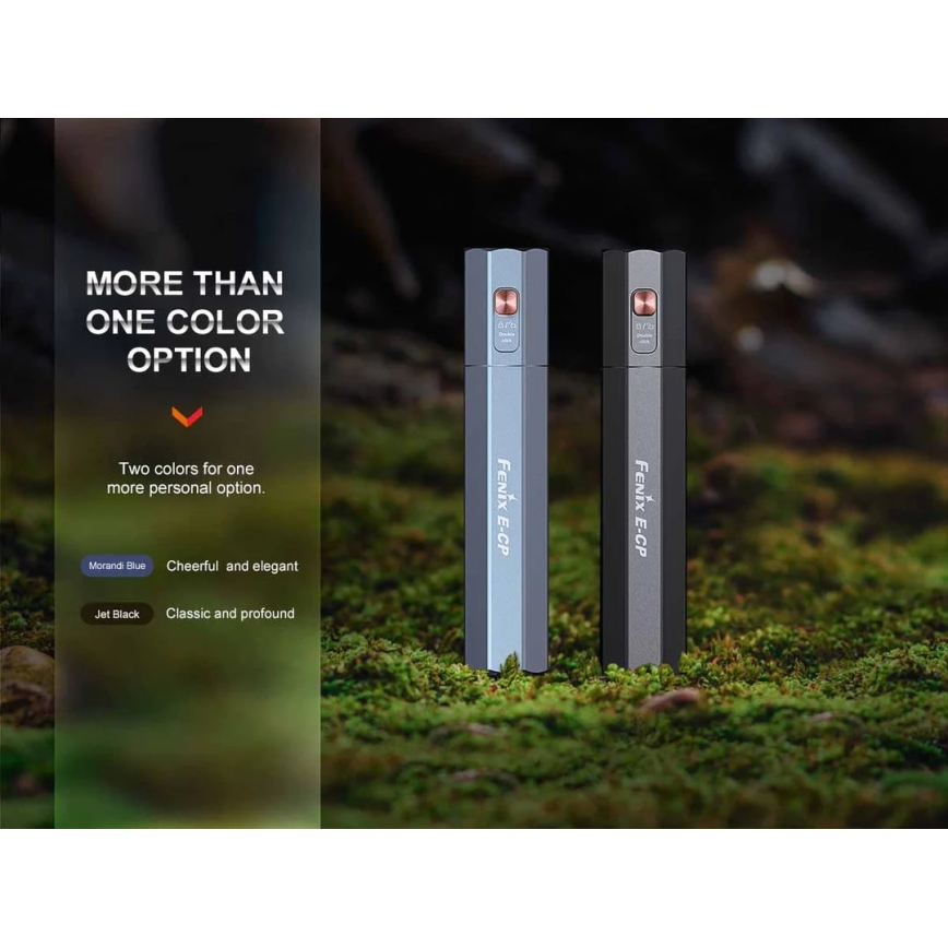 Fenix ECPBLCK - LED punjiva baterijska lampa sa powerbankom i USB, IP68, 1600 lm, 504 h, 5000 mAh, crna