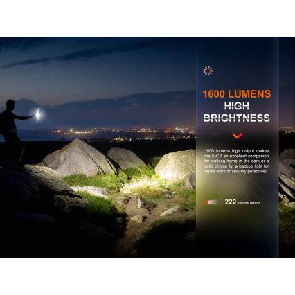 Fenix ECPBLUE - LED punjiva baterijska lampa sa USB powerbankom, IP68, 1600 lm, 504 h, 5000 mAh, plava