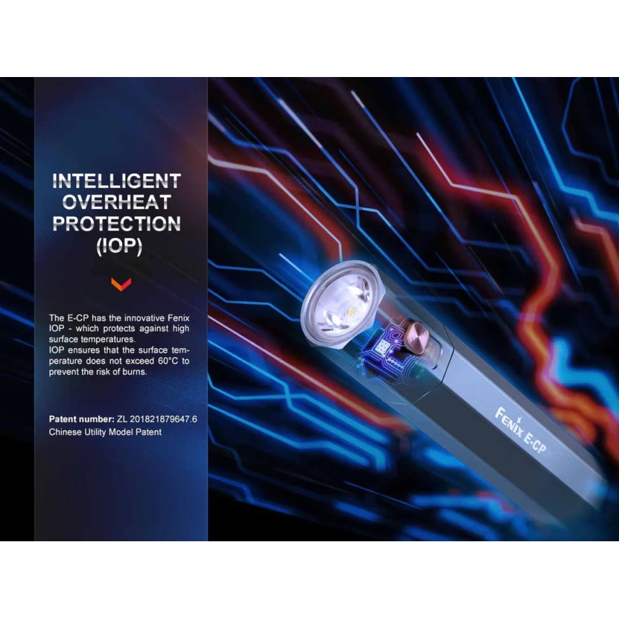 Fenix ECPBLUE - LED punjiva baterijska lampa sa USB powerbankom, IP68, 1600 lm, 504 h, 5000 mAh, plava