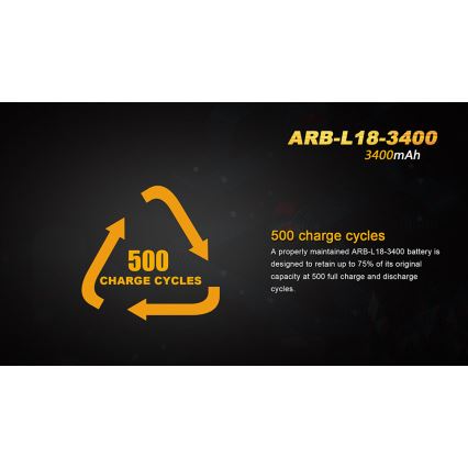 Fenix FE18650LI34 - 1 kom Punjiva baterija 18650/3,6 V 3400 mAh