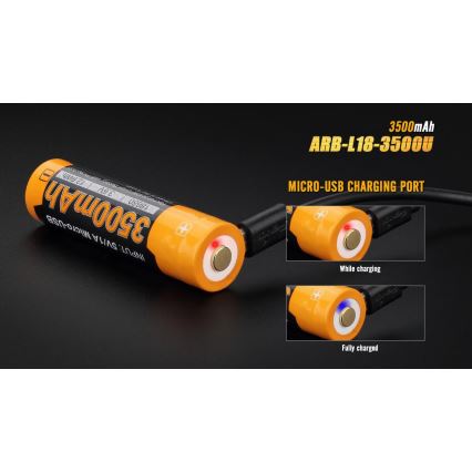 Fenix FE18650LI35USB - 1 kom Punjiva baterija USB/3,6V 3500 mAh