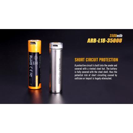 Fenix FE18650LI35USB - 1 kom Punjiva baterija USB/3,6V 3500 mAh