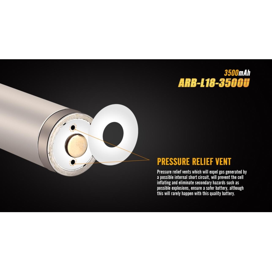 Fenix FE18650LI35USB - 1 kom Punjiva baterija USB/3,6V 3500 mAh